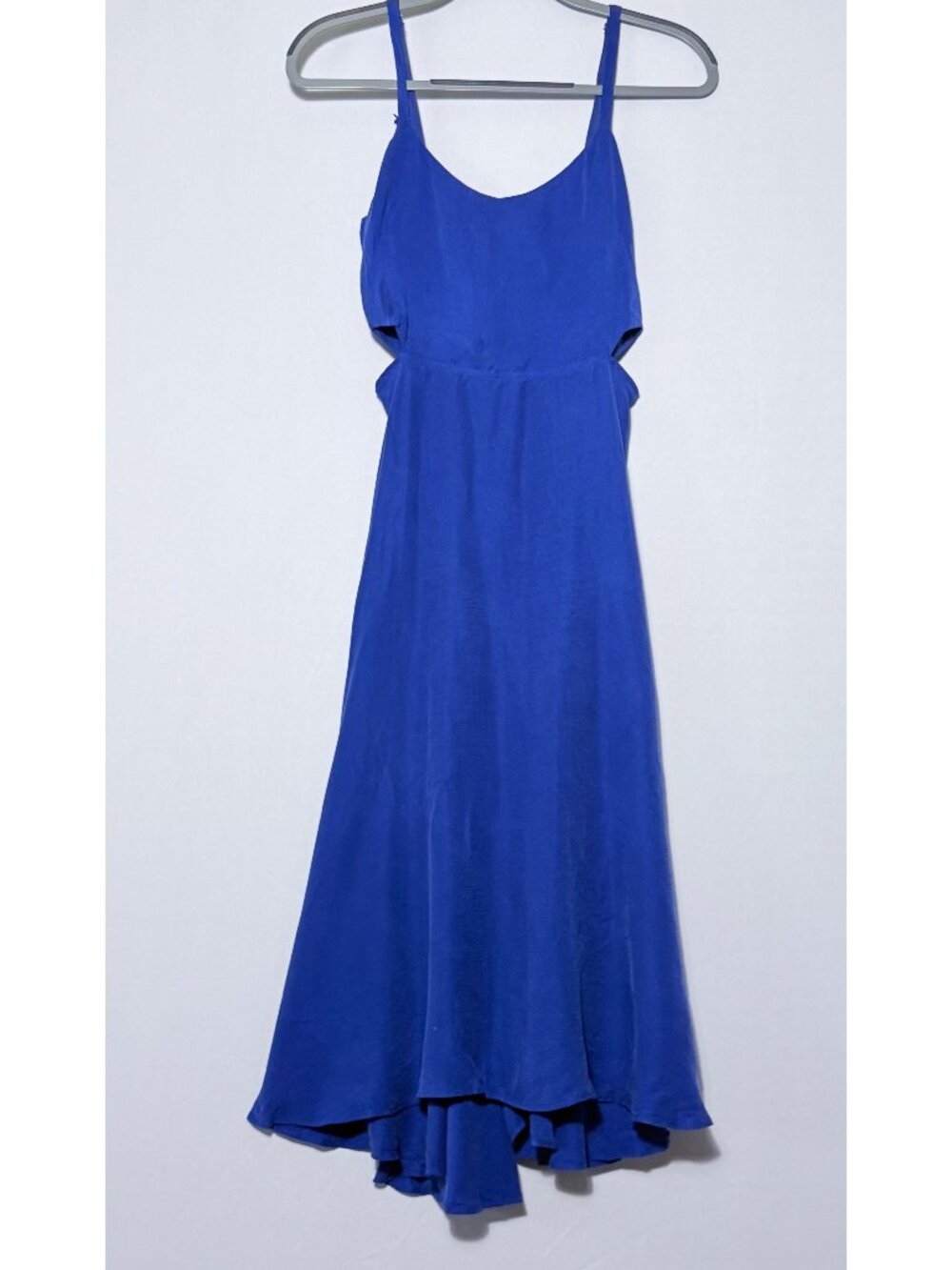 Reformation Blue A-line Dress w/ Cutout Detail
